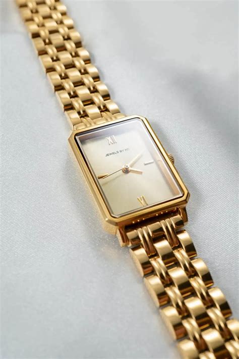 klein horloge dames goud